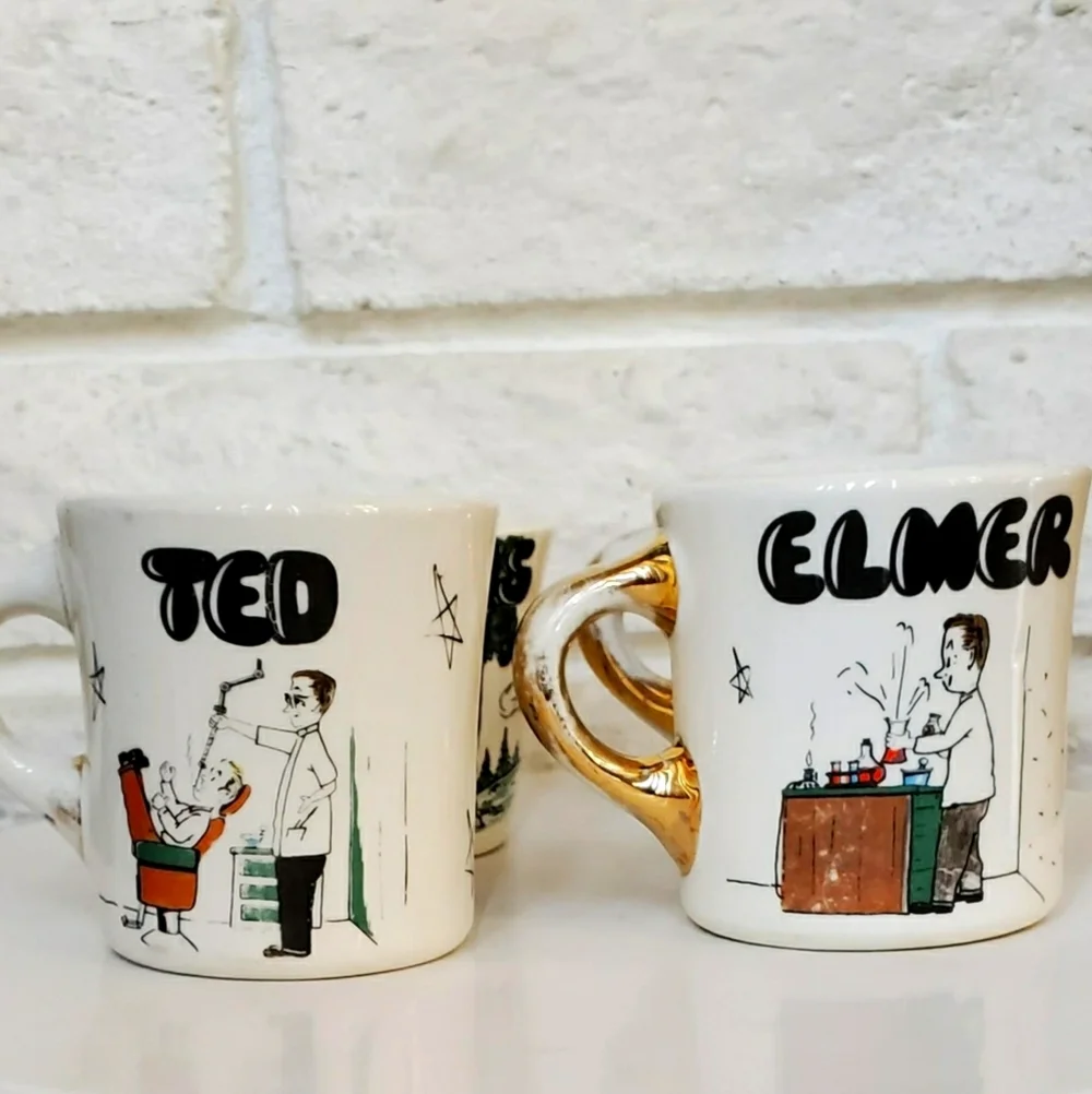 Vintage Merrie Mugs set of 3
